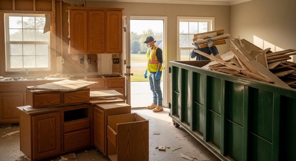 Choosing the Right Dumpster Size for a Kitchen Remodel in Arkansas